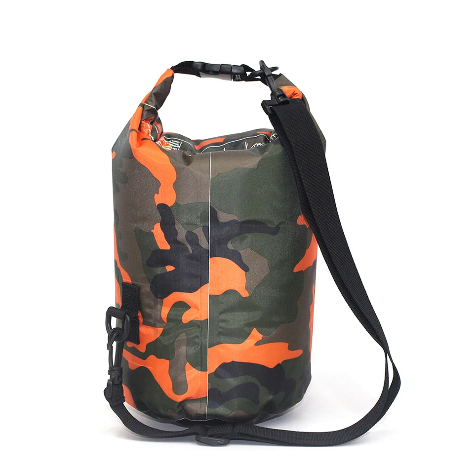 2/5/10/15/30L Outdoor Camouflage Wasserdichte Trockentaschen Tragbare Rafting Tauchen Trockentasche Sack PVC Schwimmtaschen für Flusstrekking – Detail 26