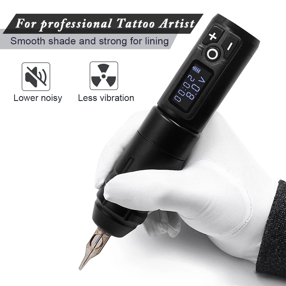 Biomaser Wireless Tattoo Machine Professional Rotary Tattoo Pen Original German Motor 1800mAh Battery Fast Charge Stroke 4.0mm