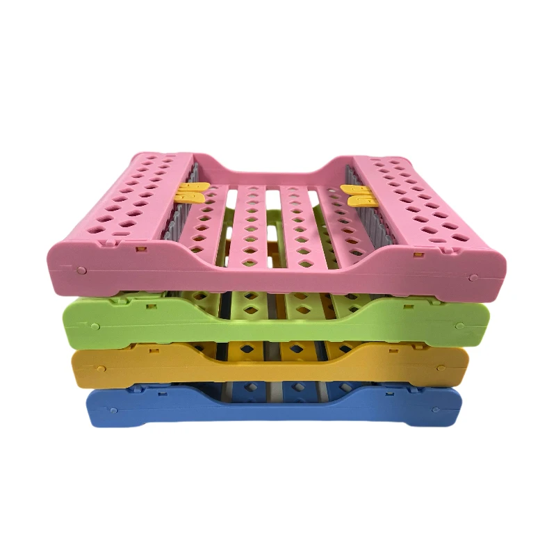 Autoclavable Dental Cassette Rack Dentistry Disinfection Instrument Box 10 Slots Sterilization Box Tay Holder for Filling Tools view 6