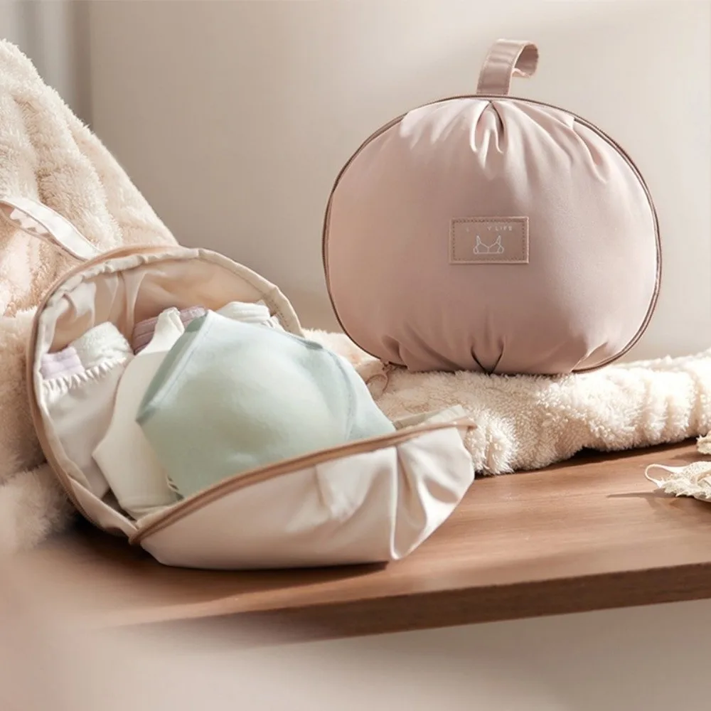 

1PC Portable Organizer Bag Underwear Socks Bra Intimate Clothes Handheld Storage Bag Ball Shaped Polyester Fiber