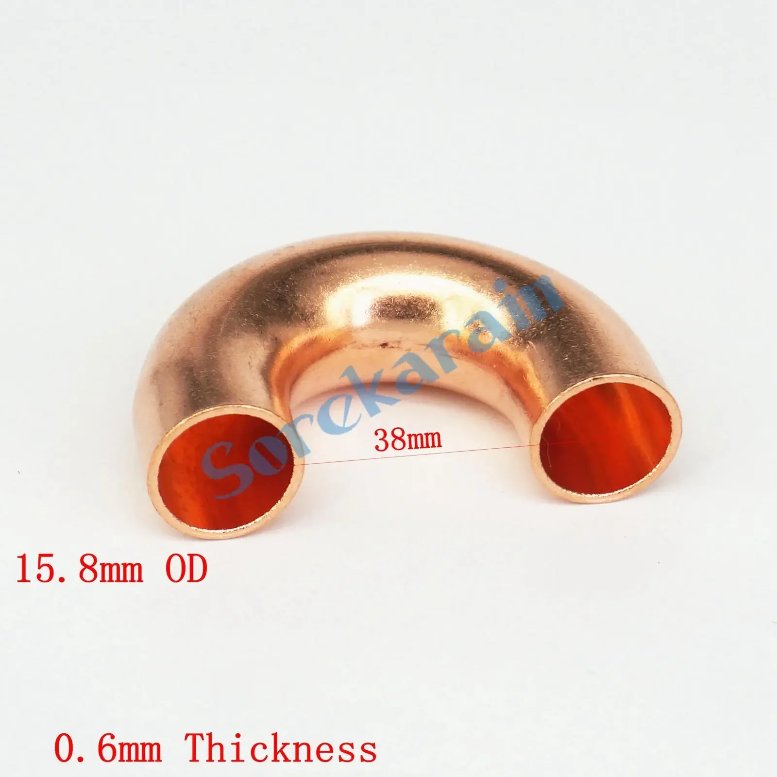 

15,8x0,6x38 мм 180 градусов обратный изгиб медной сварной трубы фитинг для сантехнических работ