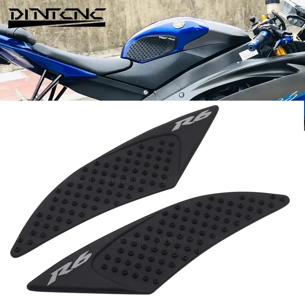 For YAMAHA YZF-R6 2006-2020 Motorcycle Tank Traction Pads Gas Knee Grip Protector Anti Slip Sticker Fuel R6 2021 YZFR6 2018 2017