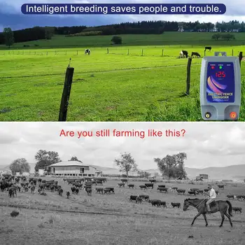 10公里電動牧羊機,適用於牛羊等牲畜,農場電動牧羊機,牲畜電擊器,液晶面板充電器,高壓脈衝 8 best sales 電動牧羊犬 - №5