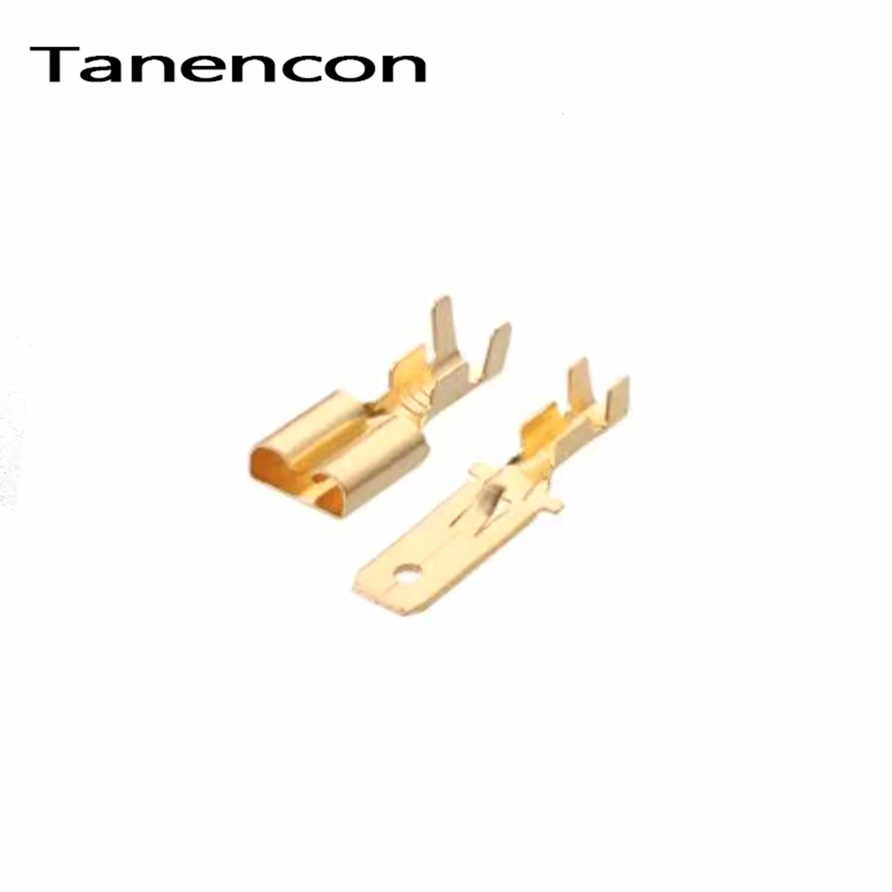 

50/200/500 Pcs Automobile 6.3 high current plug terminal cold crimping plug-in male female terminals DJ623-E6.3B DJ611-E6.3B