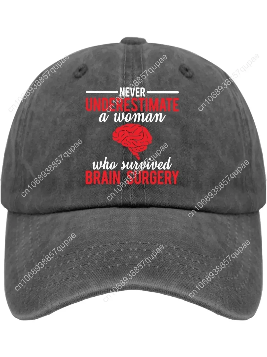 

Never Underestimate A Woman Who Survived Brain Surgery Hats Runners Hat Pigment Black Mens Hats and Caps Gifts for Grandma Baseb