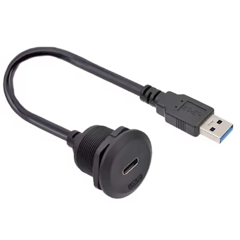 T23C USB3.0 Circular Connector Usb 3.0 To TYPE-C Connector Adapter