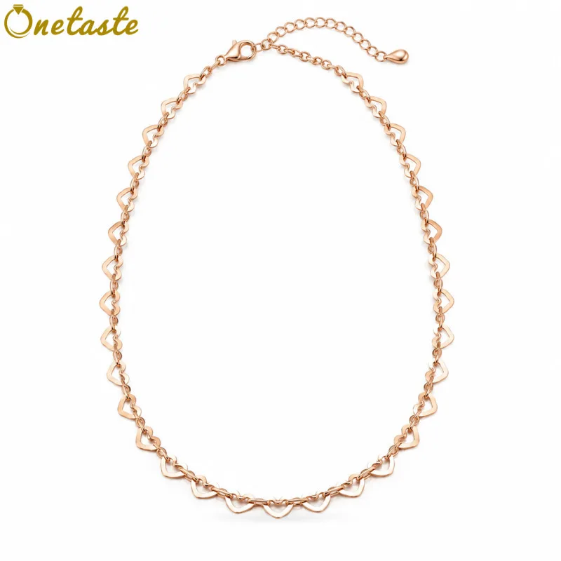 925-sterling-silver-interlinked-heart-shape-chains-necklace-women-gold-plated-sparkle-trendy-dainty-chokers-necklaces-party-gift