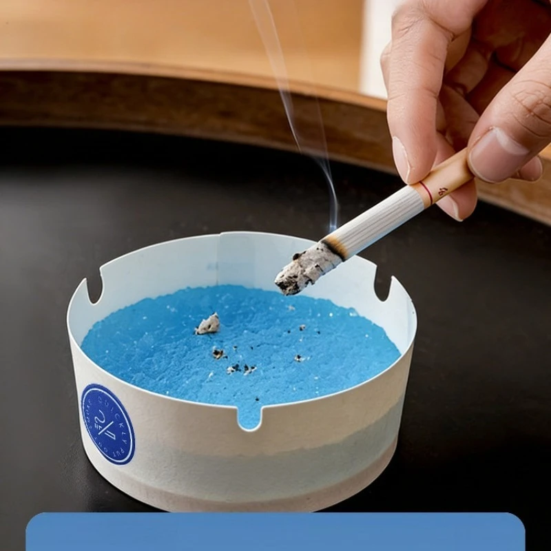 

Одноразовая пенная пепельница со встроенным пенным песком для тушения дыма, утолщенным адсорбирующим песком для золы, для офиса и дома