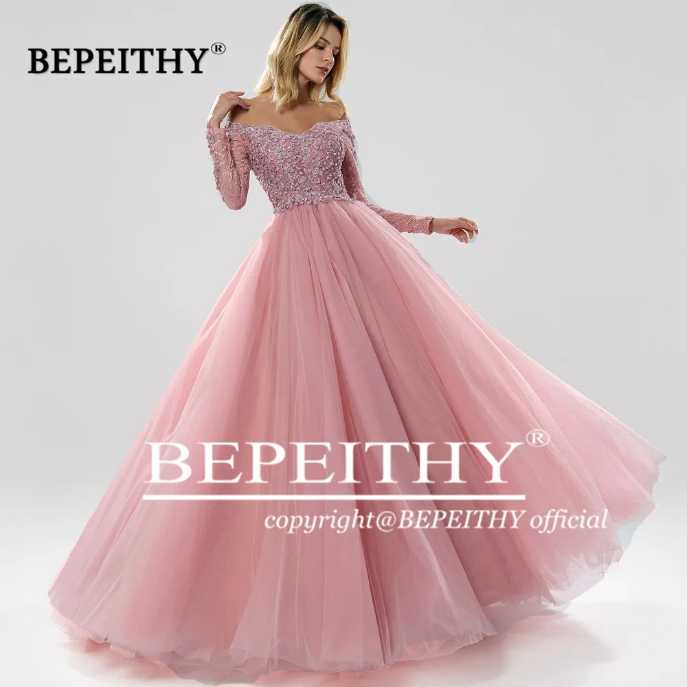 BEPEITHY-vestido quinceanera sem alças para mulheres, mangas compridas, vestido de baile, vestidos de festa, elegante vestido de baile, ocasião formal, 2023