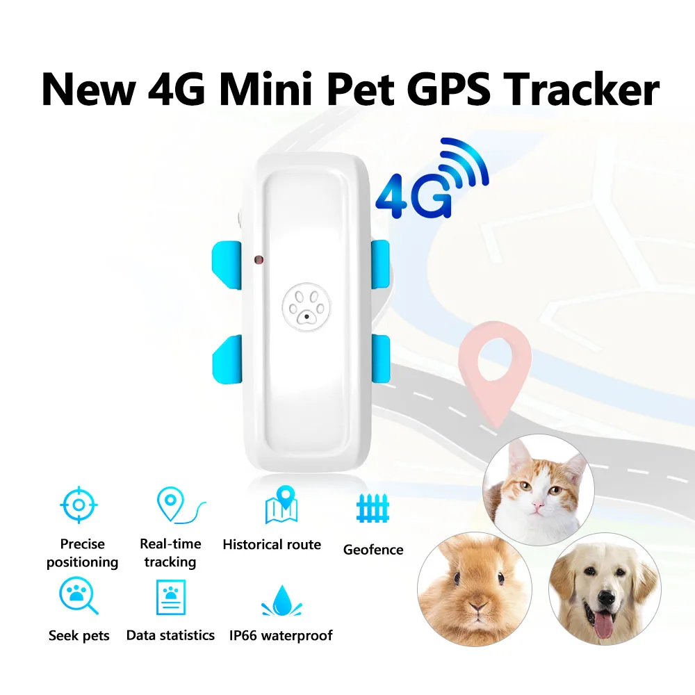 New 4G Pet GPS Tracker TK911 TKSTAR Realtime Tracking Dog Animal Finder TK911pro LTE GSM GPRS Locator Crawler Geo-fence Free APP