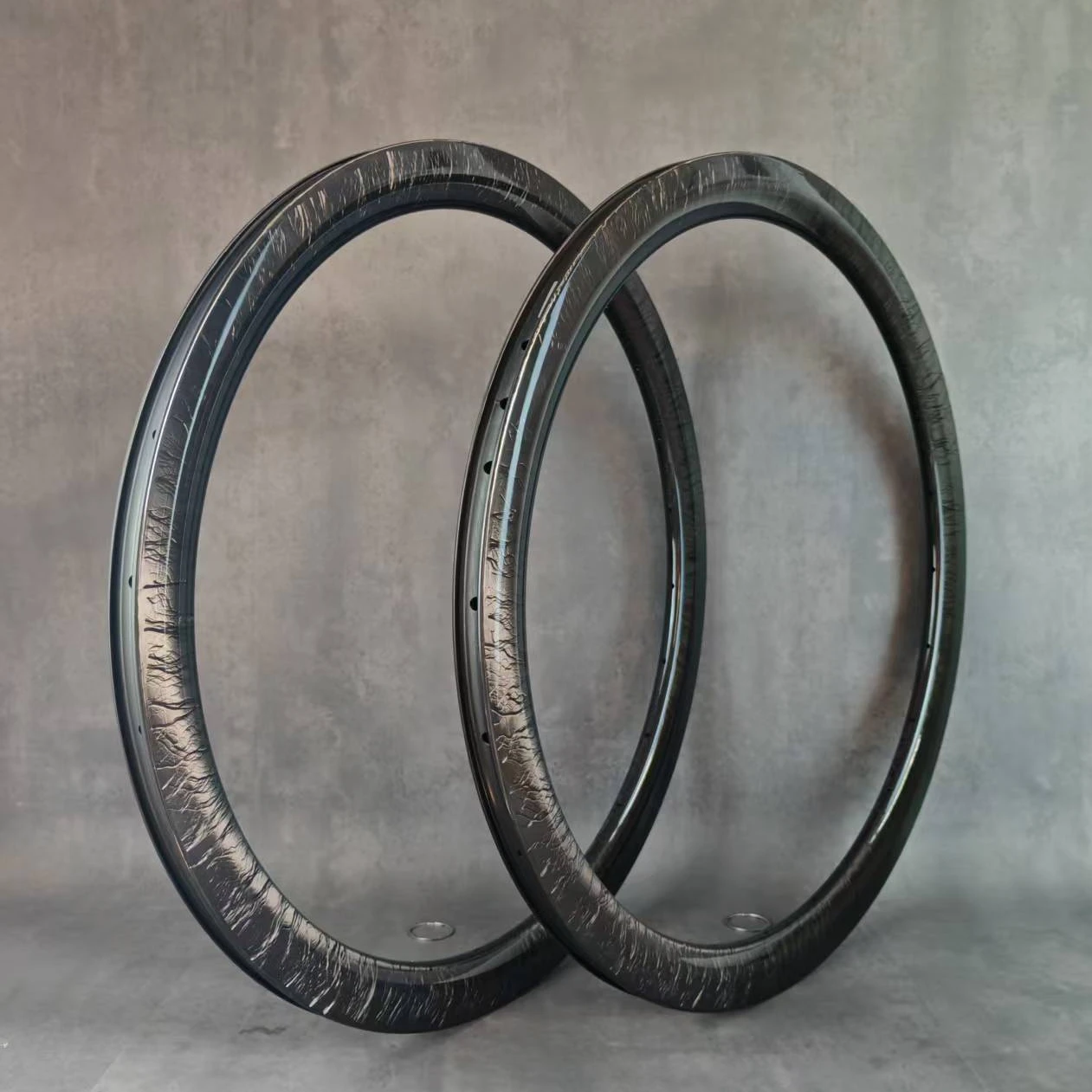 Full Carbon Single Rim Disc Brake, 700C,marble glossy,38/45/50/60mm Depth, 25mm Width, Clincher, Tubeless, Tubular,24-24 hole