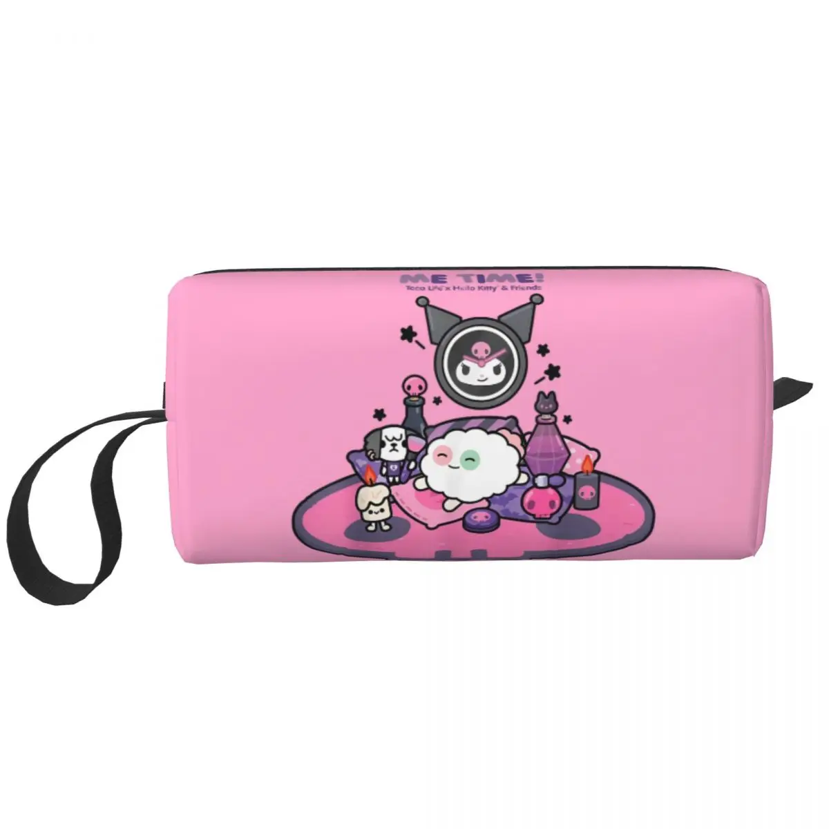 Toca Life Hello Kitty & Friends ME TIME Cosmetic Bag Women Makeup Bags Kuromi Travel Zipper Toiletry Bag Organizer Pouch