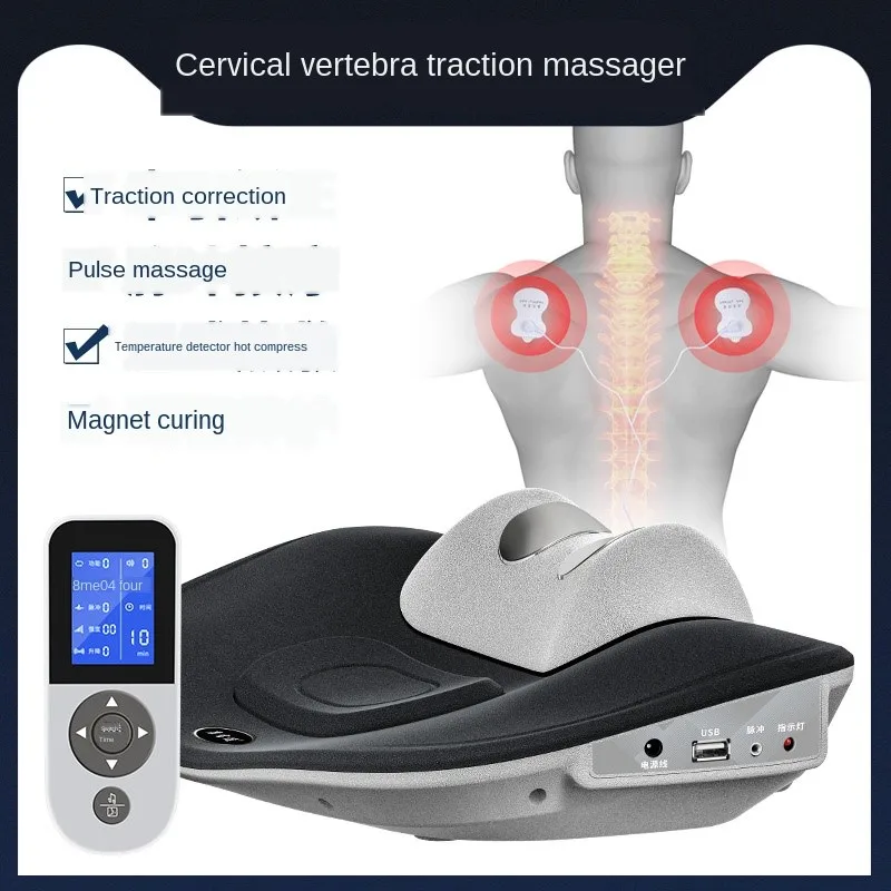 The cervical vertebra massager physiotherapy hot compress instrument corrects the neck curvature to straighten the shoulder neck