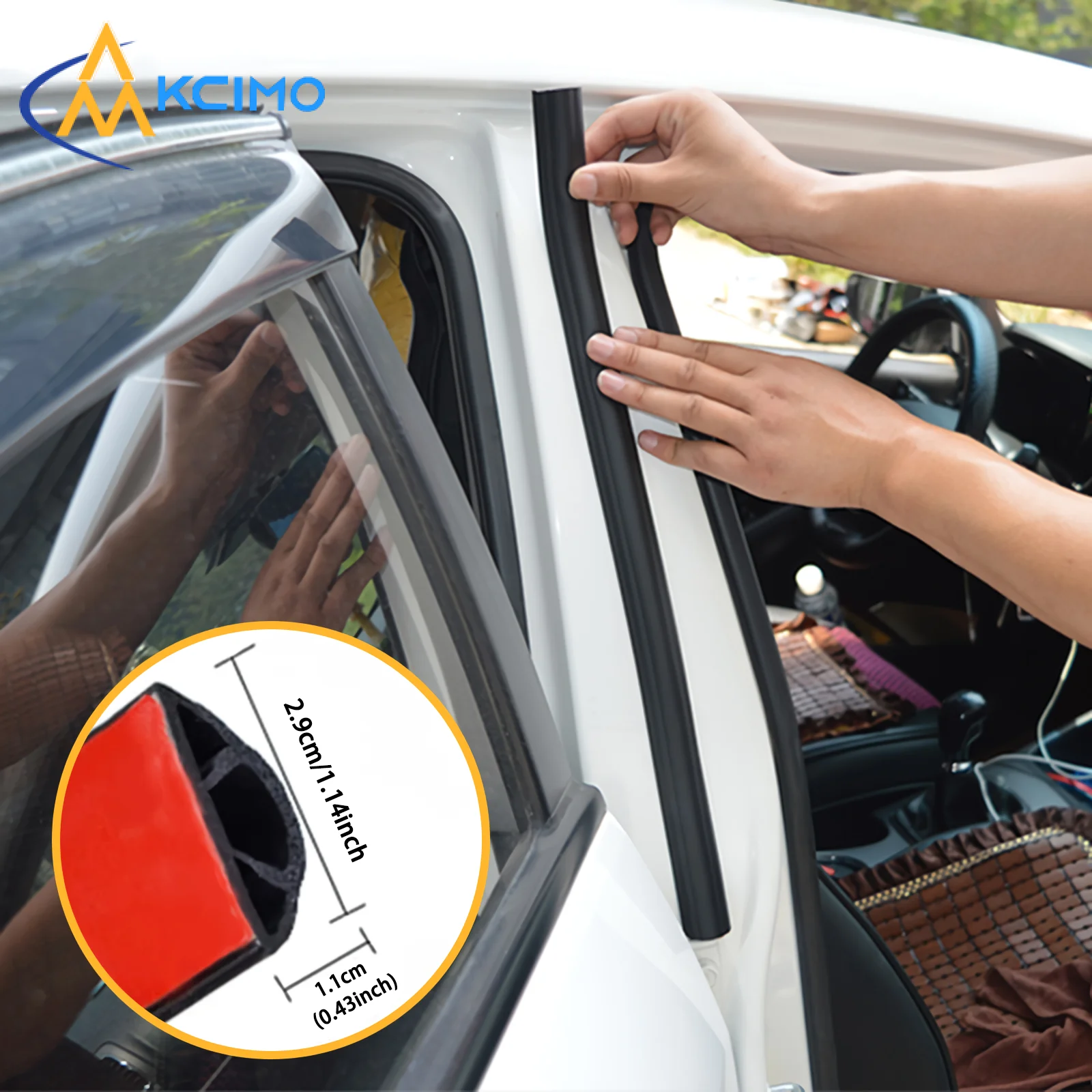 Car Door Rubber Seal Strip Auto Front Door Edge Sound Insulation Dustproof Sealing Strips For B Pillar Car Door Sealant
