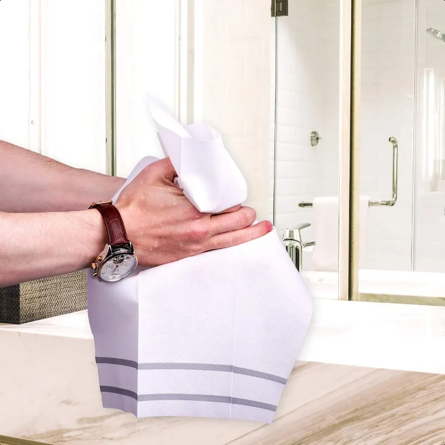 Toallas de mano de papel para baño, toallas para invitados LinenFeel, servilletas formales para cena, aniversario, mesas, invitados y baños, Sie
