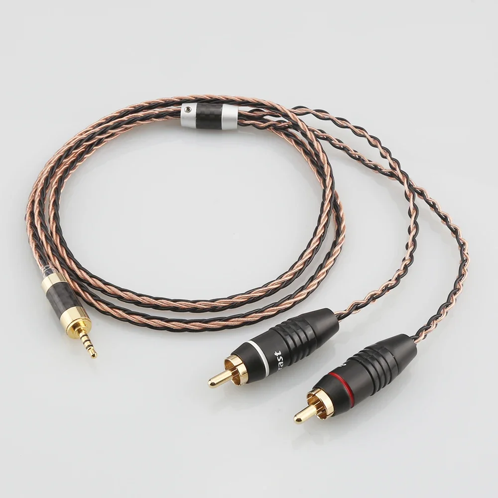 Cable HiFi con TRRS macho equilibrado de 2,5 mm a 2 RCA macho para Astell&Kern AK100II, AK120II, AK240, AK380, AK320, DP-X1A, FIIO X5III