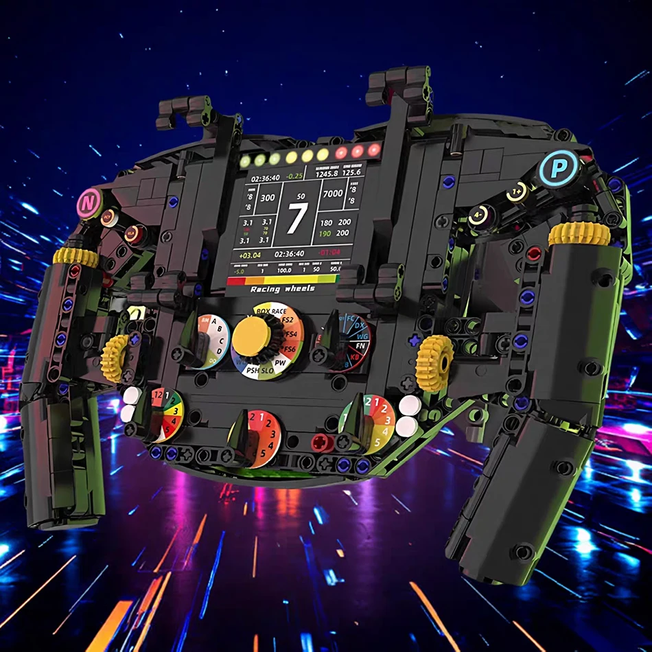 

MOC Технические гоночные автомобили Модель рулевого колеса Строительные блоки Кирпичи Игрушки Креативный держатель для телефона Украшения для дома Дети Взрослые Подарок