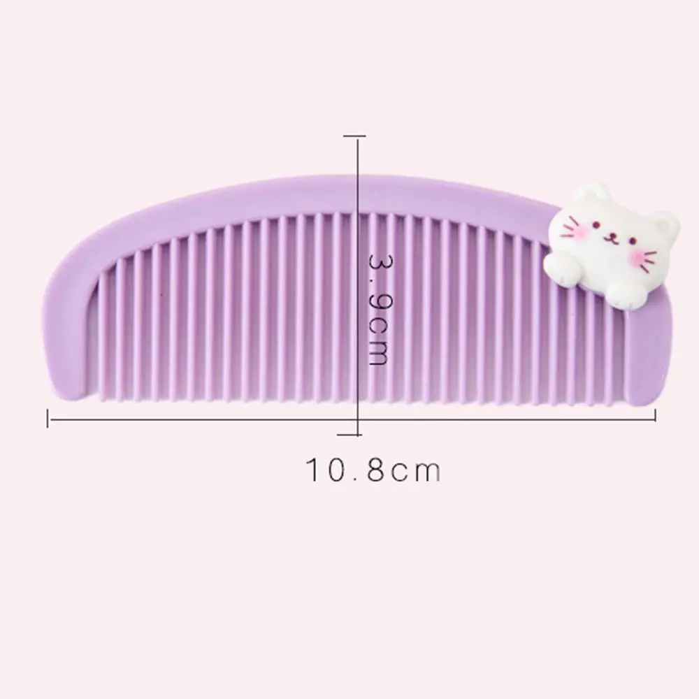 Portable Cute Pattern Fruit Hair Comb Kids Hairdressing Comb Anti-static Comb Fine-toothed Combs Not Hurt the Head Hair Styling