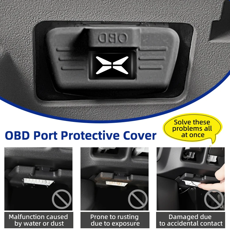 Car OBD Port All-in-One Dust Cover Silicone Clogging Cap Auto Accessories For Xiao Peng XPENG P5 P7 G3 G9 N5 F30 H93 BETA