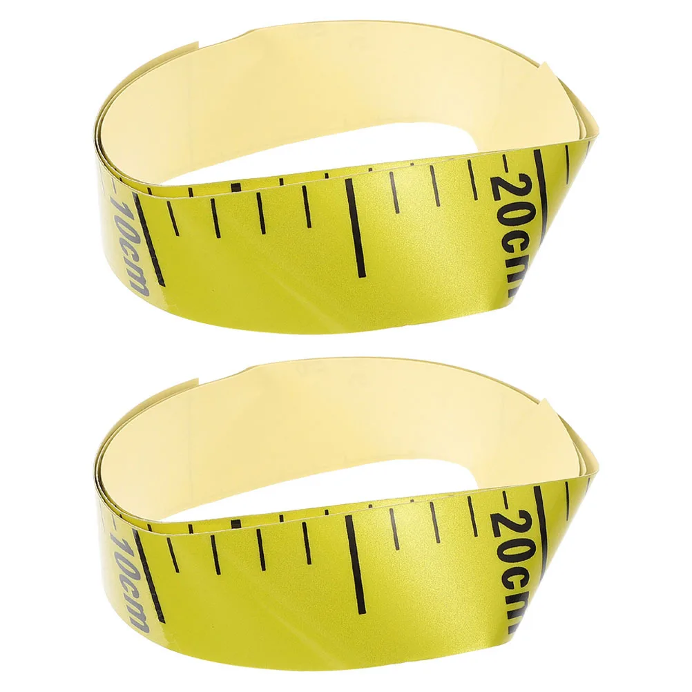 2Pcs Waterproof Water Level Measuring Tape Self Stick Ruler with Clear Markings for Tank Pool Container Level Indicator Tool