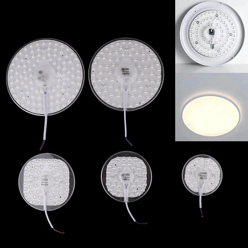 1 ชุดแม่เหล็กดูด LED แผงวงกลมแหวน 12W 18W 24W 36W 48W 72W LED รอบ AC220V โคมไฟเพดานแหล่งกําเนิดแสง