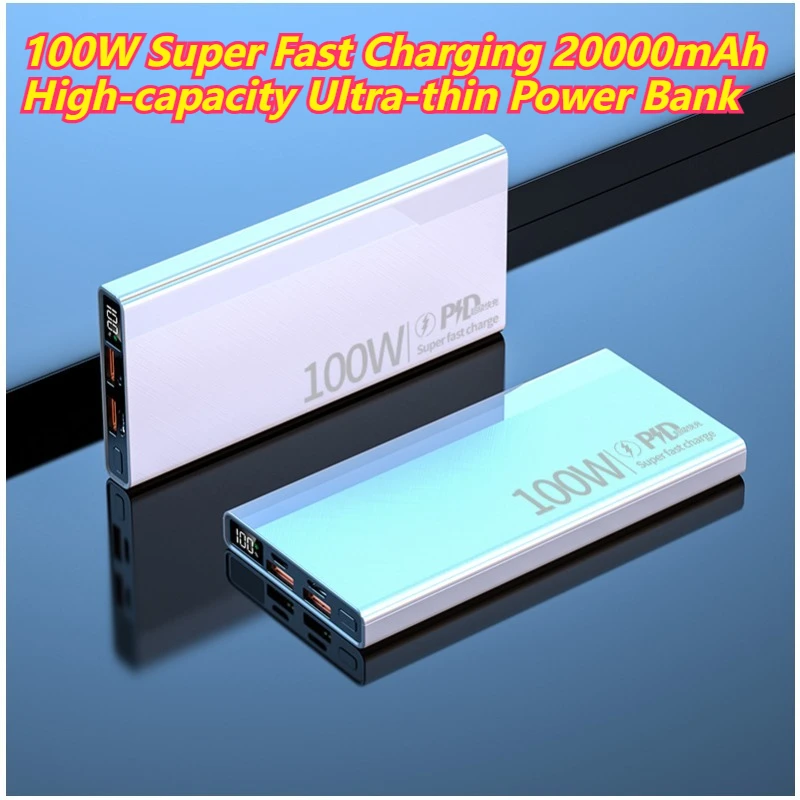 

100W Super Fast Charging 20000mAh High-capacity Ultra-thin Power Bank