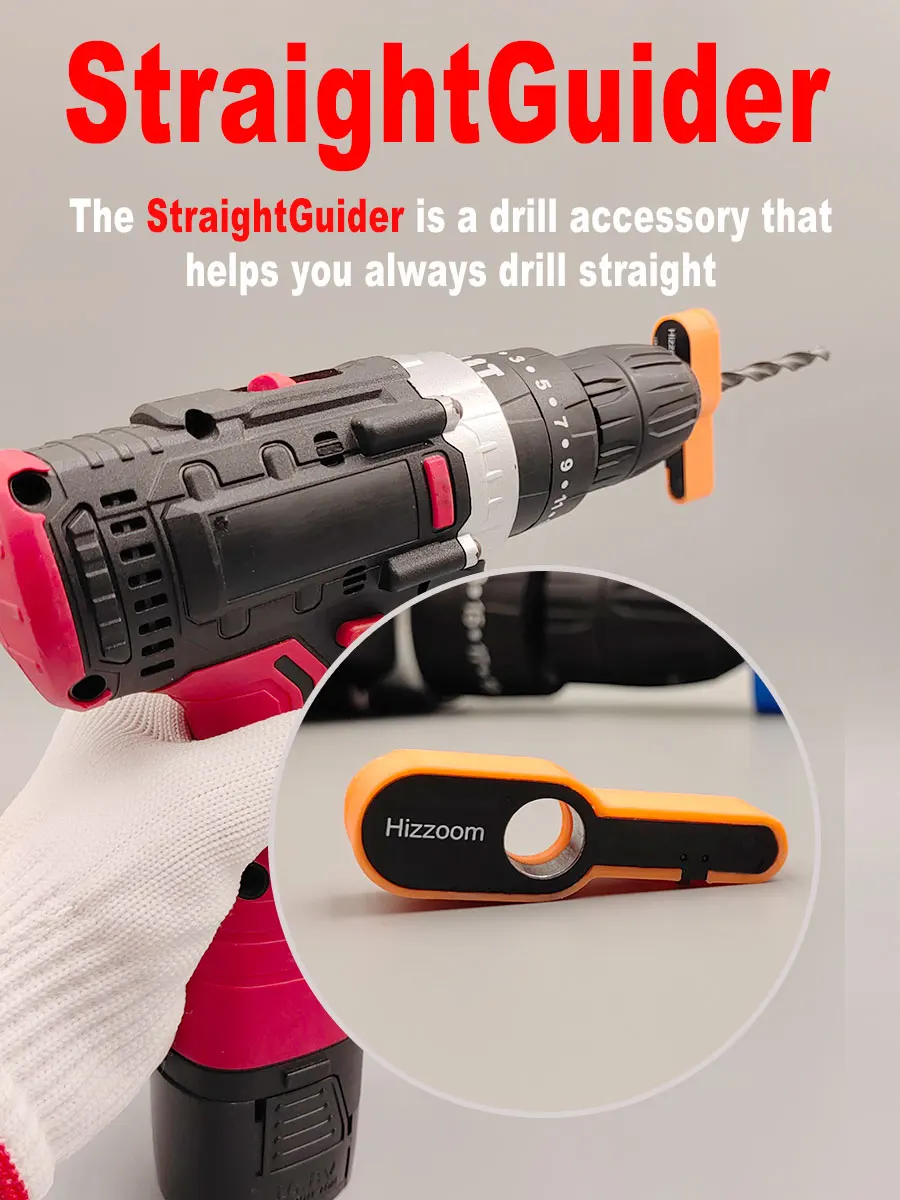 STRAIGHTGUIDER Laser Drill - Multifunctional Straight Hole Tool with Position Light Locator, Precision Guide for Woodworking