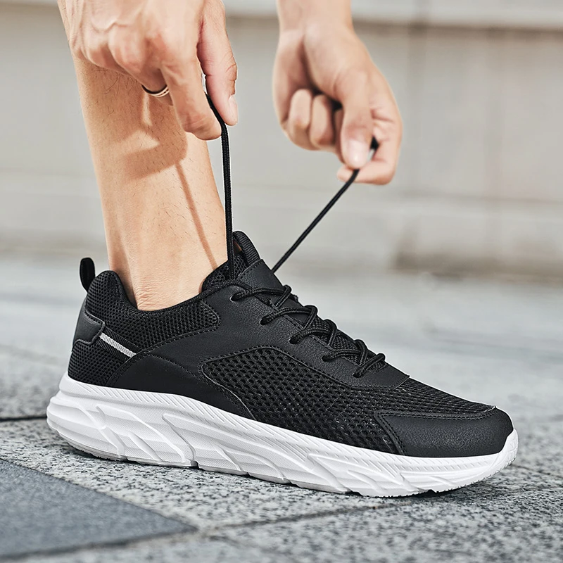 Zapatillas deportivas informales para hombre, calzado transpirable de malla de goma para exteriores, Verano