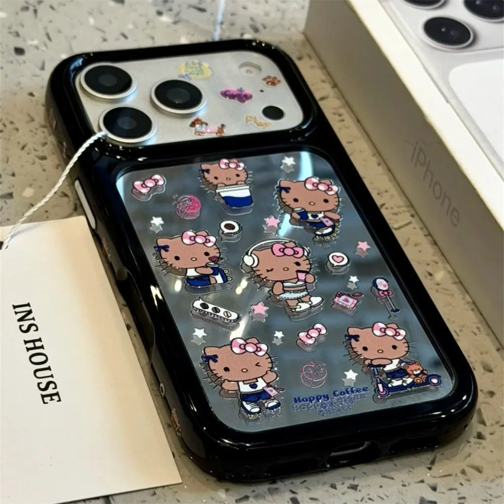 Creative animation peripheral cute cartoon cat pattern soft shell mobile phone case for iPhone 17 16 15 14 Pro Max girls gift