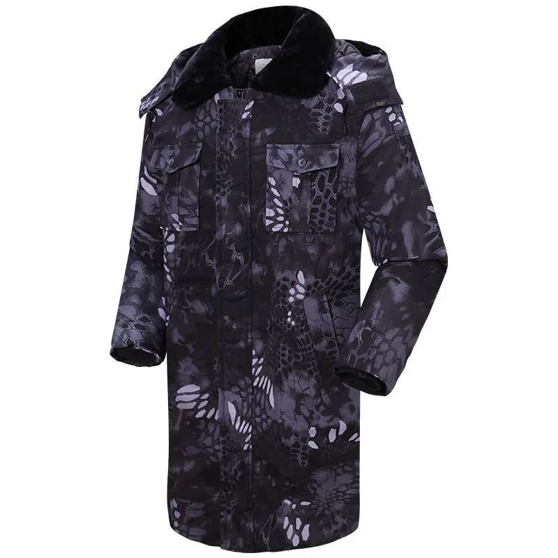 Camo Parka impermeável tático masculino, jaquetas longas acolchoadas, casacos militares masculinos, corta-vento resistente ao desgaste, grosso,