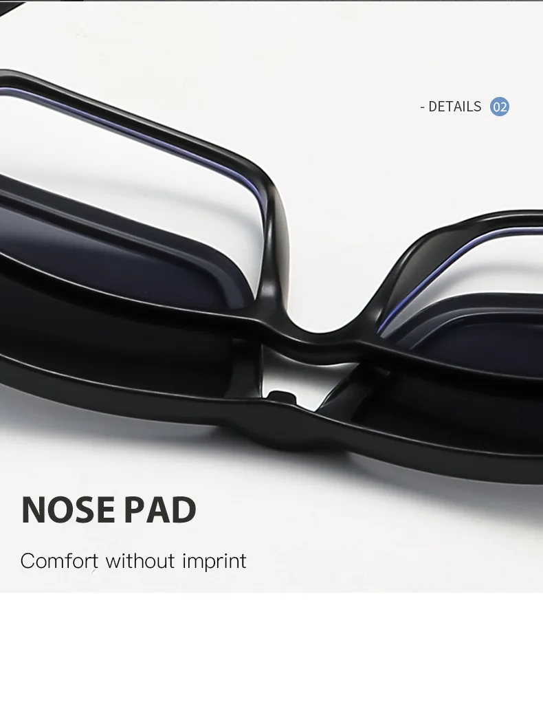 VCKA 6-in-1-Myopie-Brille mit Magnetclip, Sonnenbrille für Herren und Damen, quadratischer Rahmen, verschreibungspflichtig, kurzsichtig, Astigmatismus – 0,5 bis -10 – Detail 13