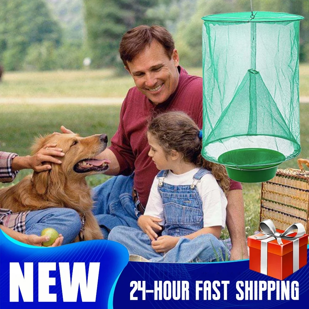 Garden Yard Control Trap Insect Zapper Reusable Hanging Fly Catcher Killer