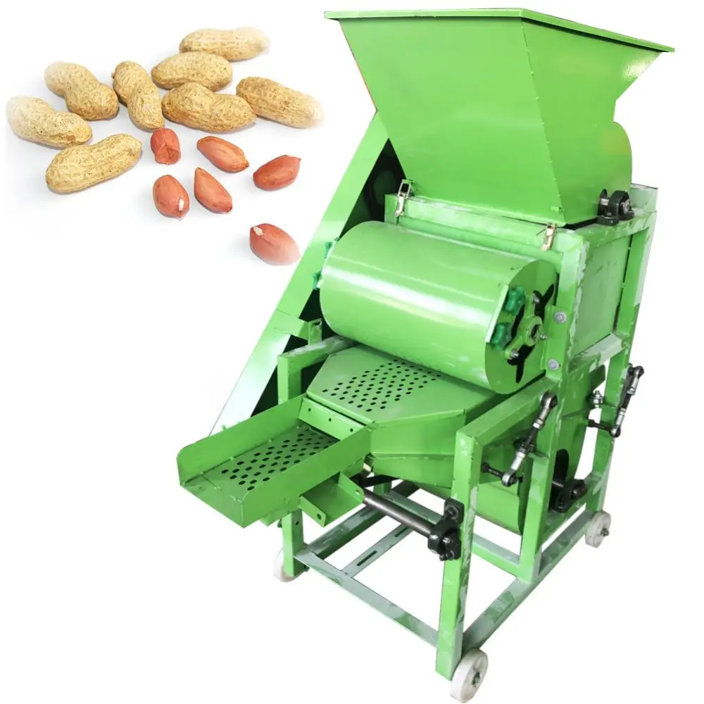Peanut Sheller Machine Integrated Stone Removal Function for Impurity Separation While Peanut Husking