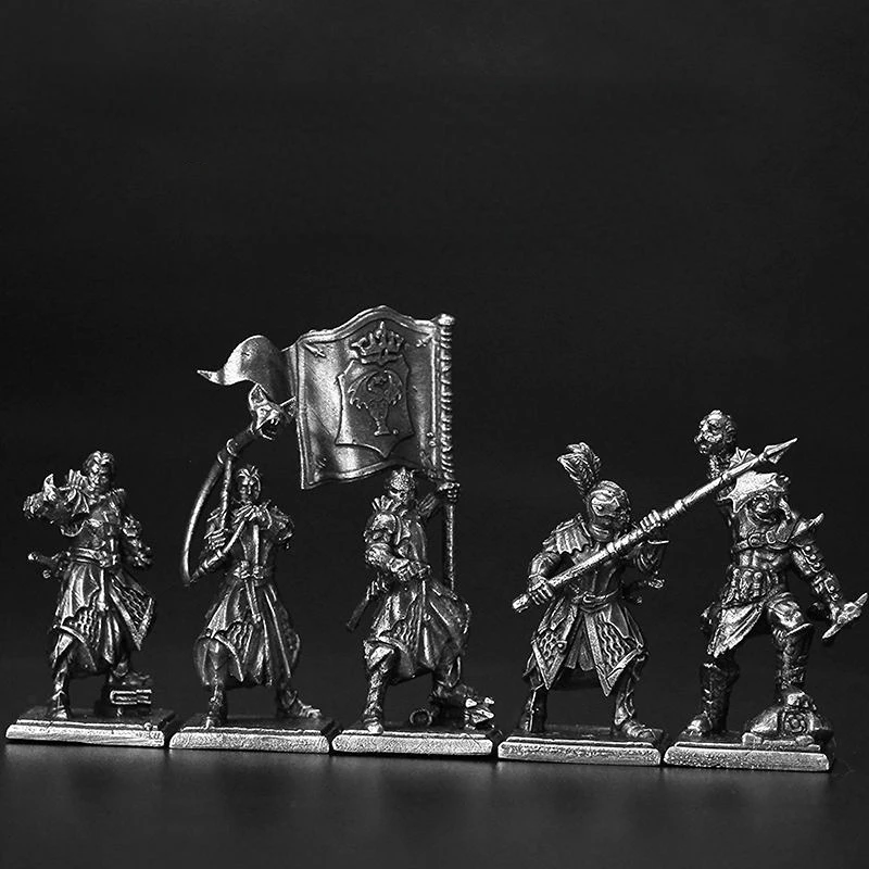 Metal Military Guard The Holy Grail Buzzer Armor Samurai Statuette Figure Soldiers Model Statue DIY Miniature Decoration Crafts