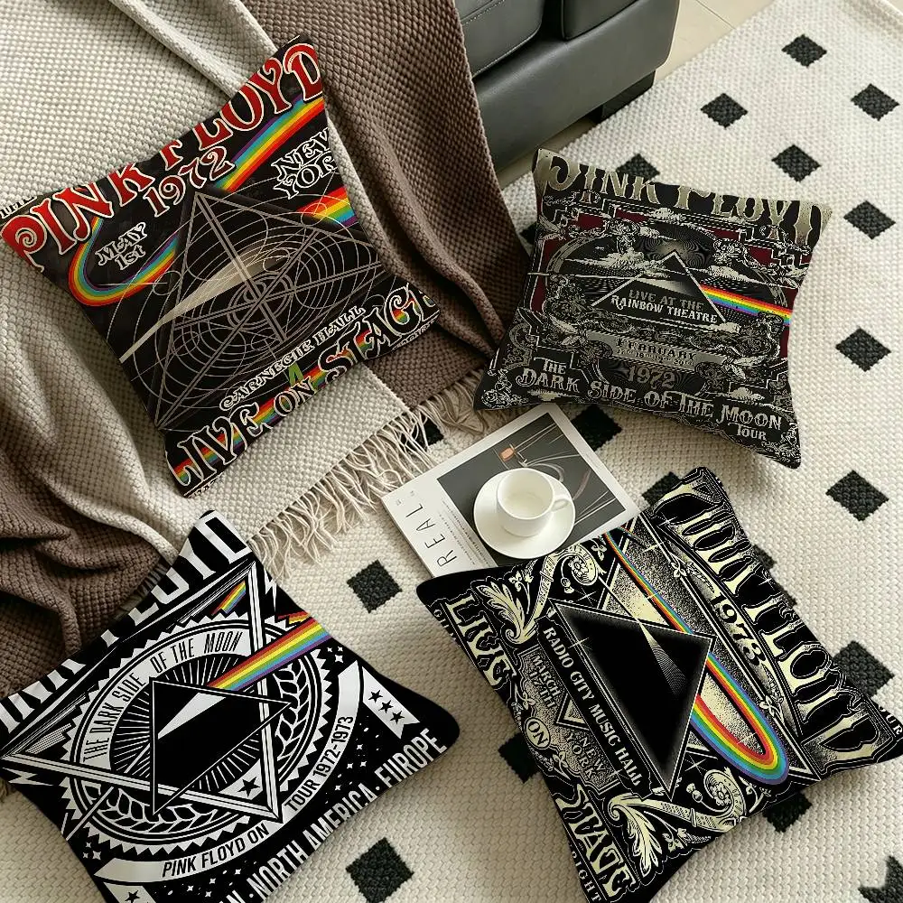 Rock P-Pink F-Floyd Decorative Room Aesthetics Pillow Case Home Decor Bedroom Sofa Bed Couch Pillow Cover 45x45