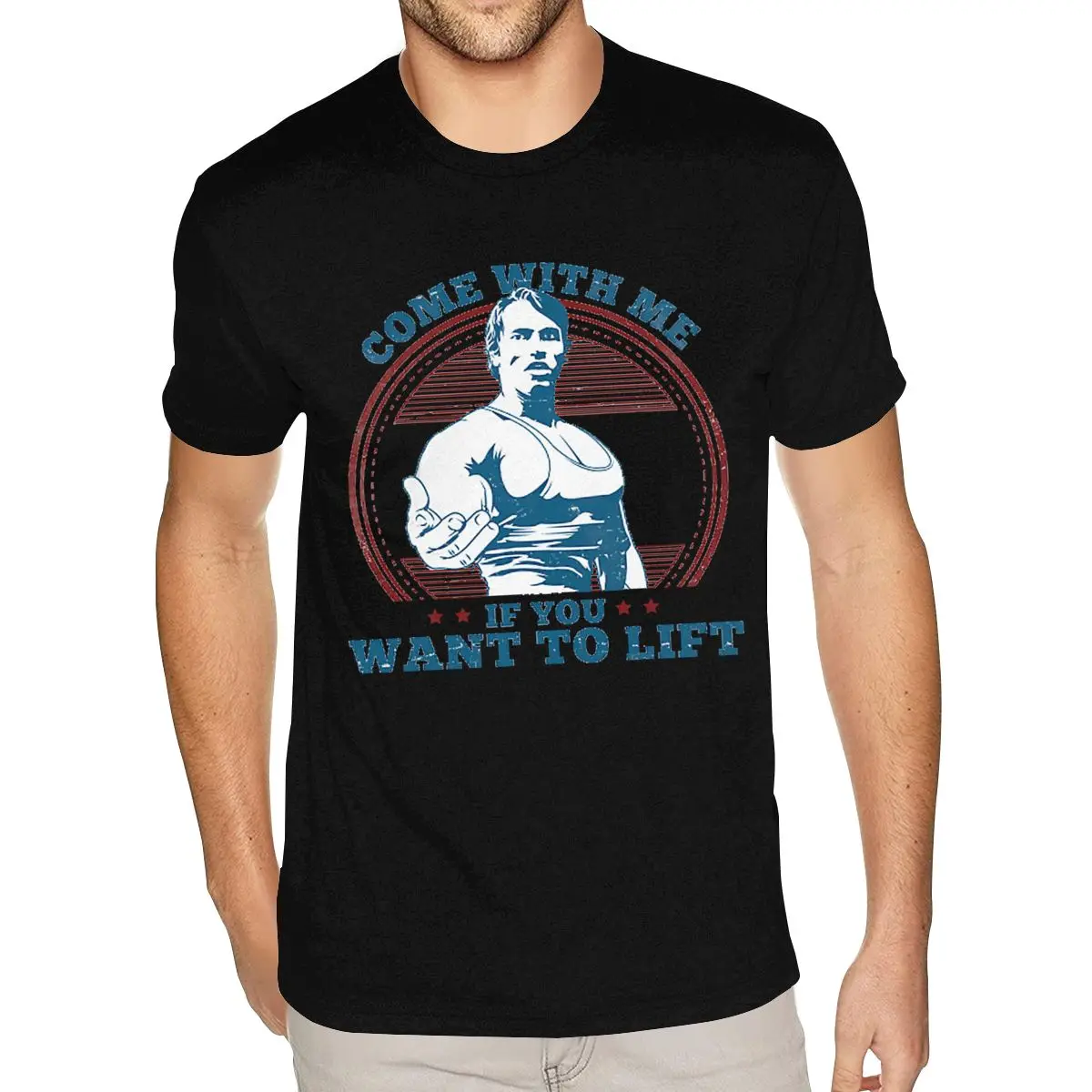 Come With Me If You Want To Lift Shirt The Terminator Tees Men's Personalized Short Sleeved Premium Cotton Crew Neck Tee Shirt