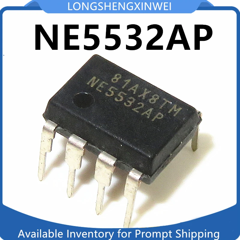 1PCS New Spot NE5532AP NE5532 Direct Insert DIP-8 Audio Fever Dual Operator Chip IC