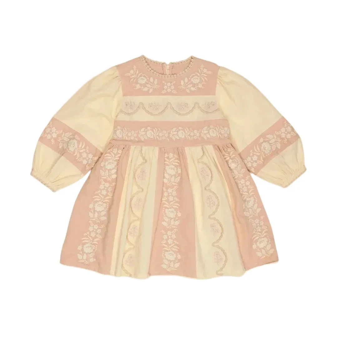 Pre-sale 2026 AP Autumn Baby Embroidered Floral Print Shirts Cotton Girls Dress and Skirts Kids Children's Clothing Sets