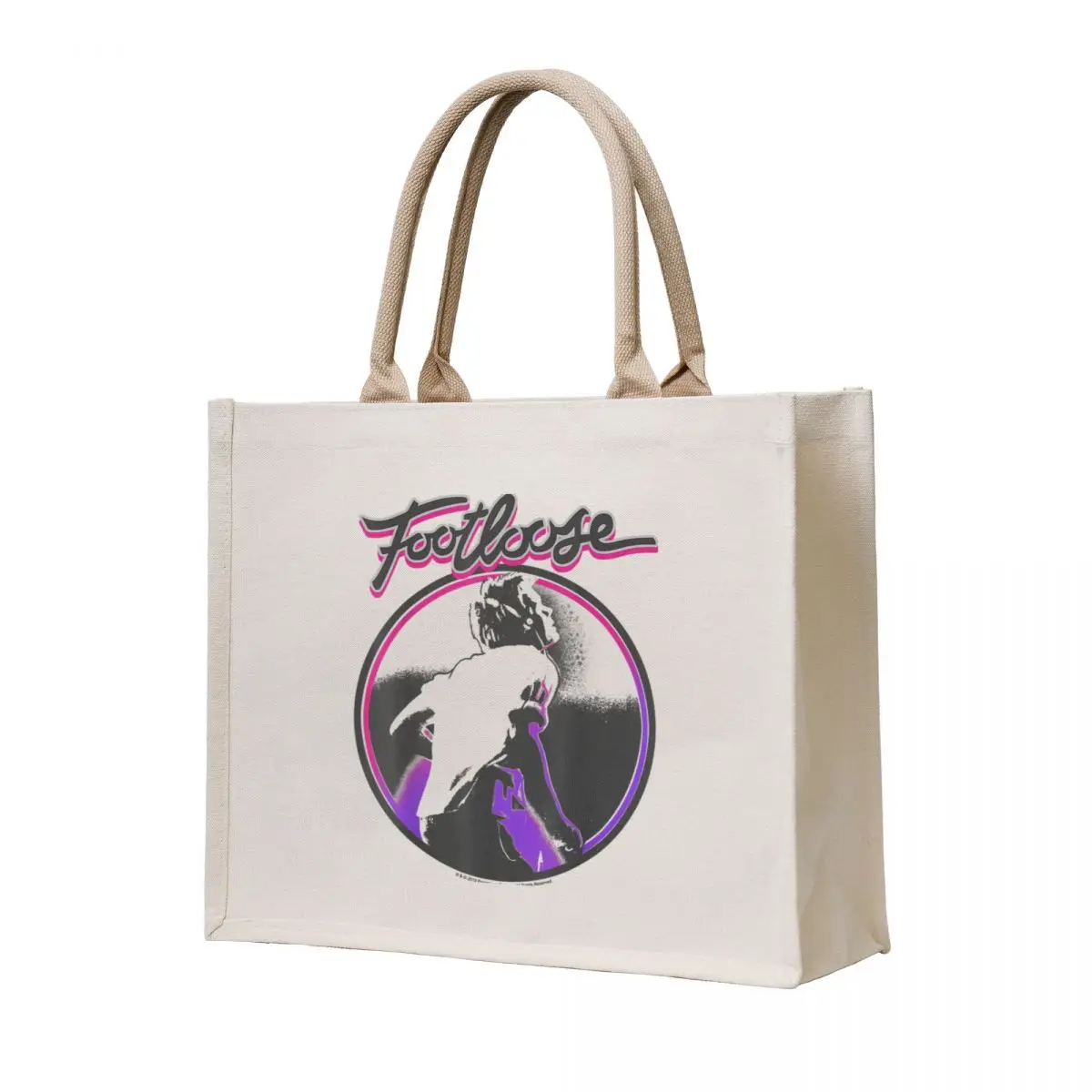 

Foot.loose Ren Mc.Cormack Circle Portrait Title Logo Tote Bag shopping bags foldable custom bags canvas tote Women's tote bag