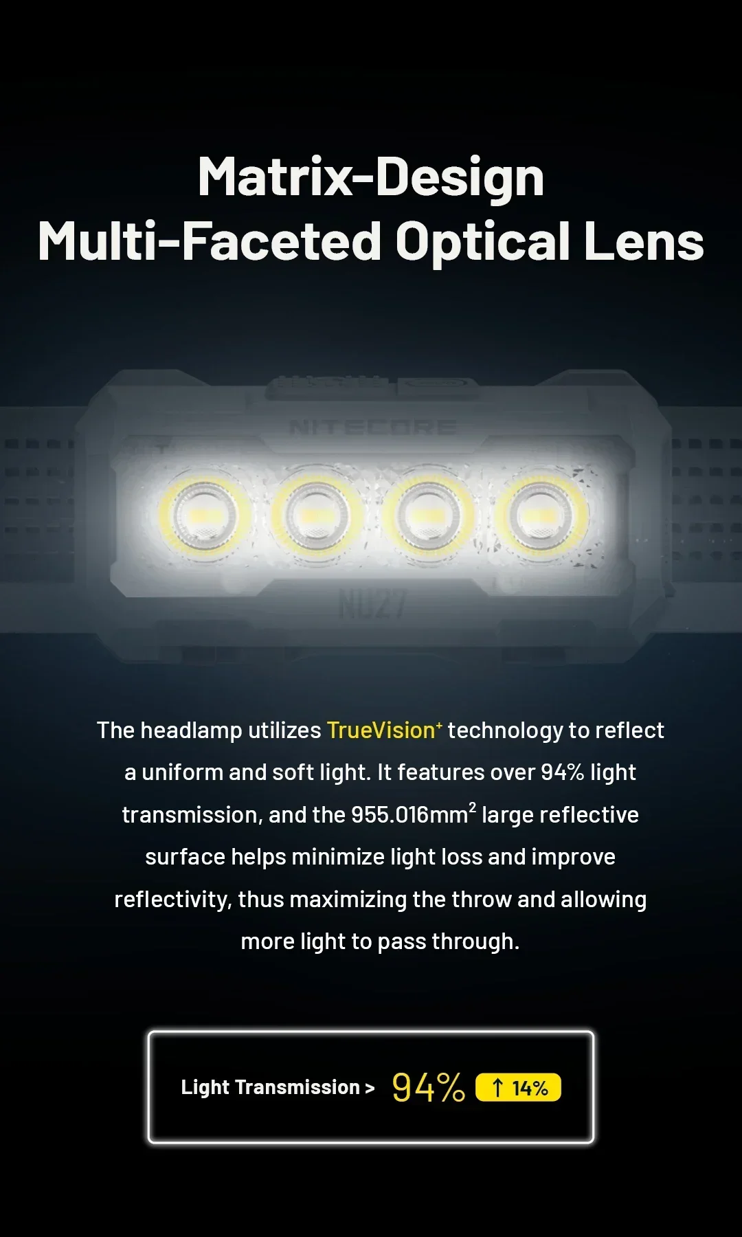 NITECORE NU27 Headlamp 600 Lm Running LED Headlight Working Head Lamp Hiking Lantern Flashlight Outdoor Waterproof Headlamp