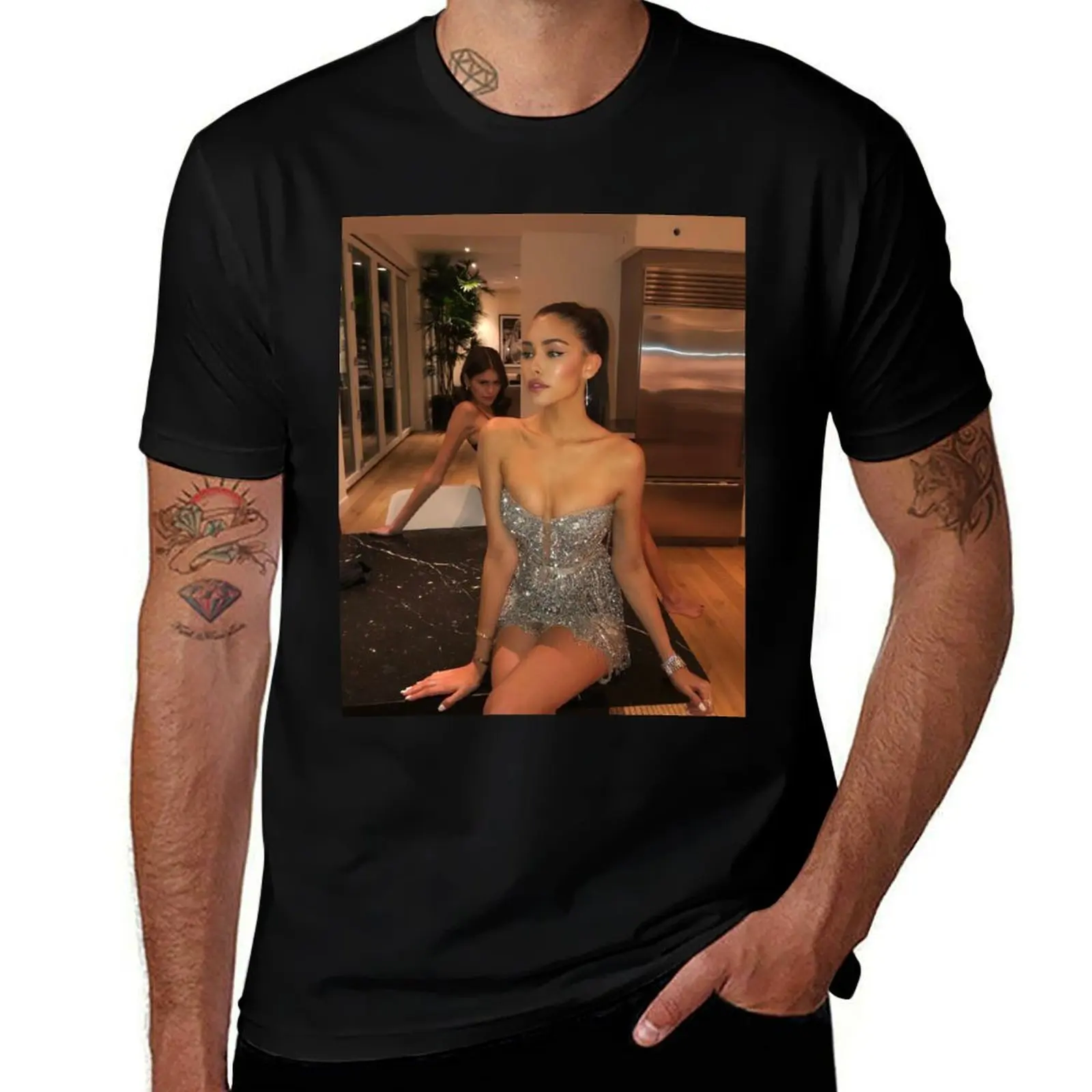 Madison Beer and Kaia Gerber T-Shirt Soft Lightweight Cotton T-Shirt