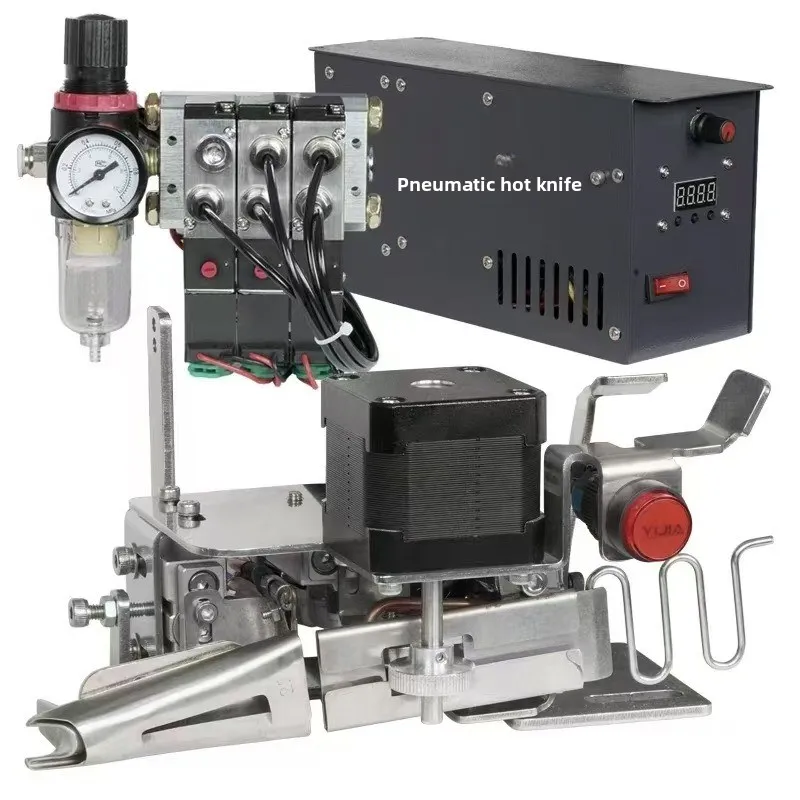 Luggage automatic belt feeding hot shearing hemming device