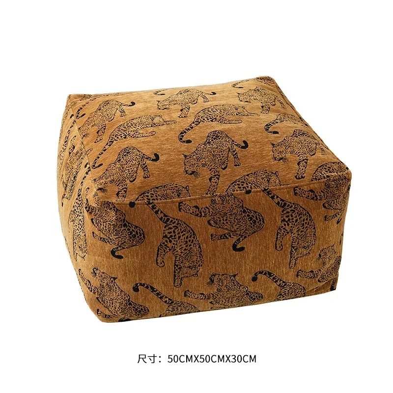 Brown Leopard Pattern Sofa Living Room Decoration Originality Individuality Above Ground Lazy Man Foot Pads Sofa