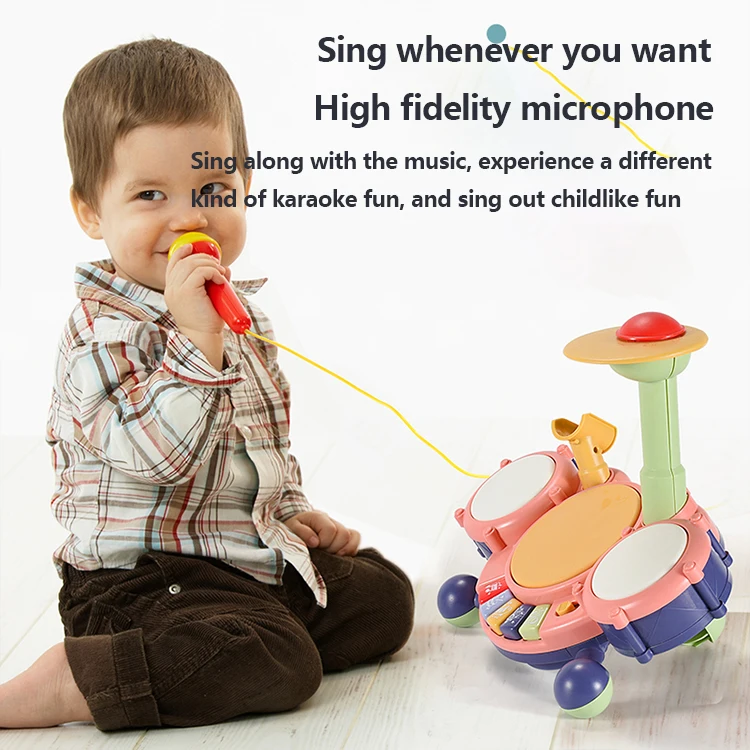 Kids Jazz Drums Set Musical Instrument Kit Multifunctional Toddler Play Toys