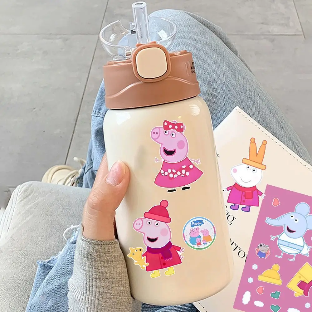 8 PCS Peppa Pig DIY Puzzle Stickers - Cartoon Animation Related Decorative Handmade Waterproof Wall Art Birthday Gift 2026 view 6