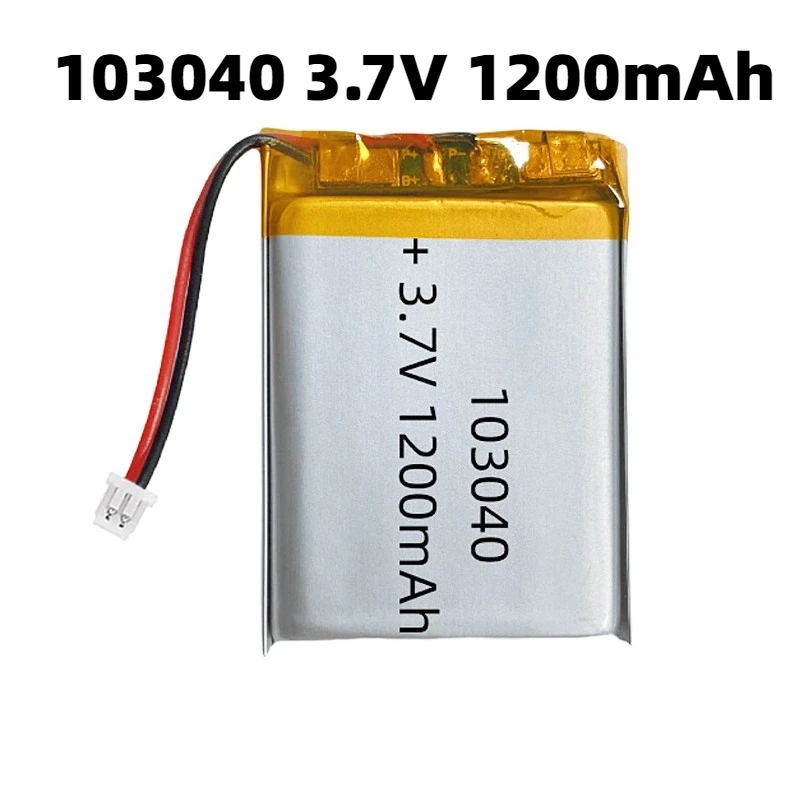 

103040 3.7V Battery Li Po Battery 1200mAh Lipo Rechargeable Li Polymer Batteries for Bluetooth Headset Electronics Camera