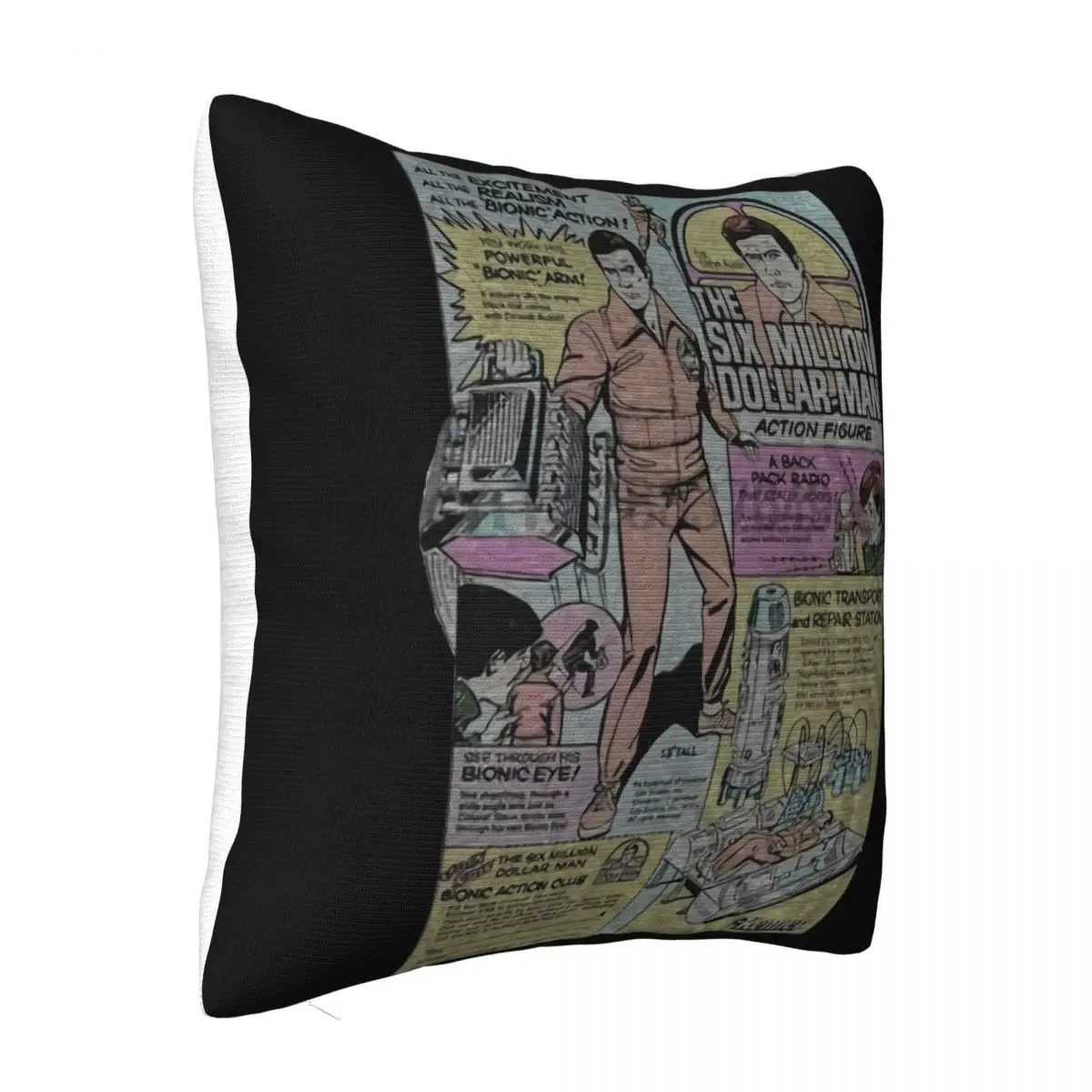 Six Million Dollar Man Steve Austin Male Humour Unique Boy Mens Adults Many Colors More Size Discount Womens Pillow Case