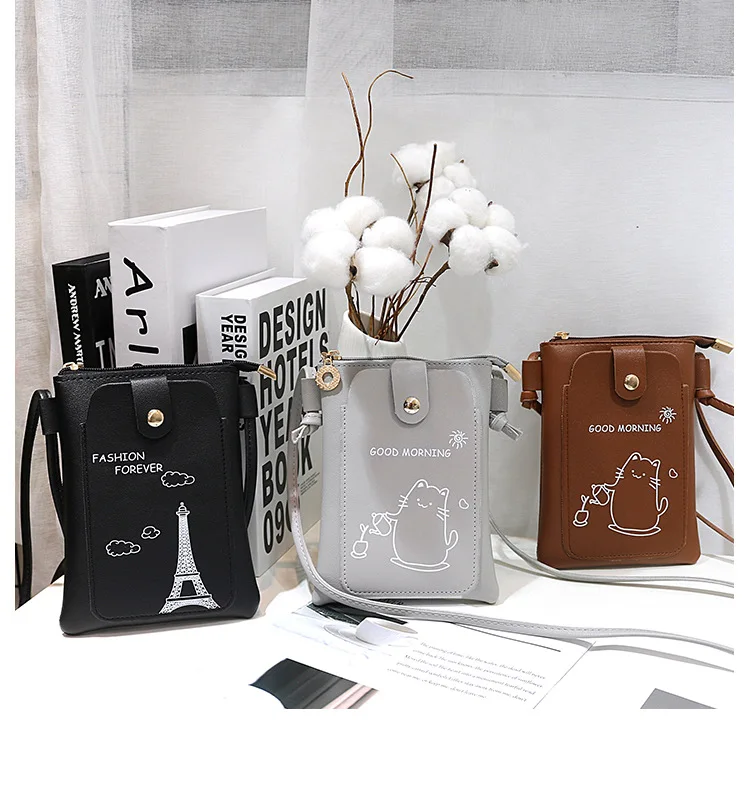 Cute Mini Crossbody Bags for Women Phone Bag Small Female Shoulder Handbags Wallet Zipper Coin Purse Shoulder Bags