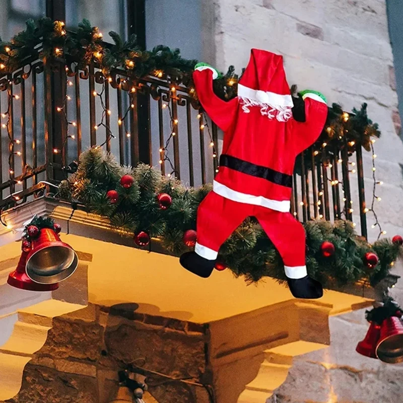 108 سنتيمتر سانتا كلوز أفخم مجموعة تسلق نافذة شرفة سقف مدخنة معلقة 2025 هدية عيد ميلاد سعيد مهرجان الديكور #2
