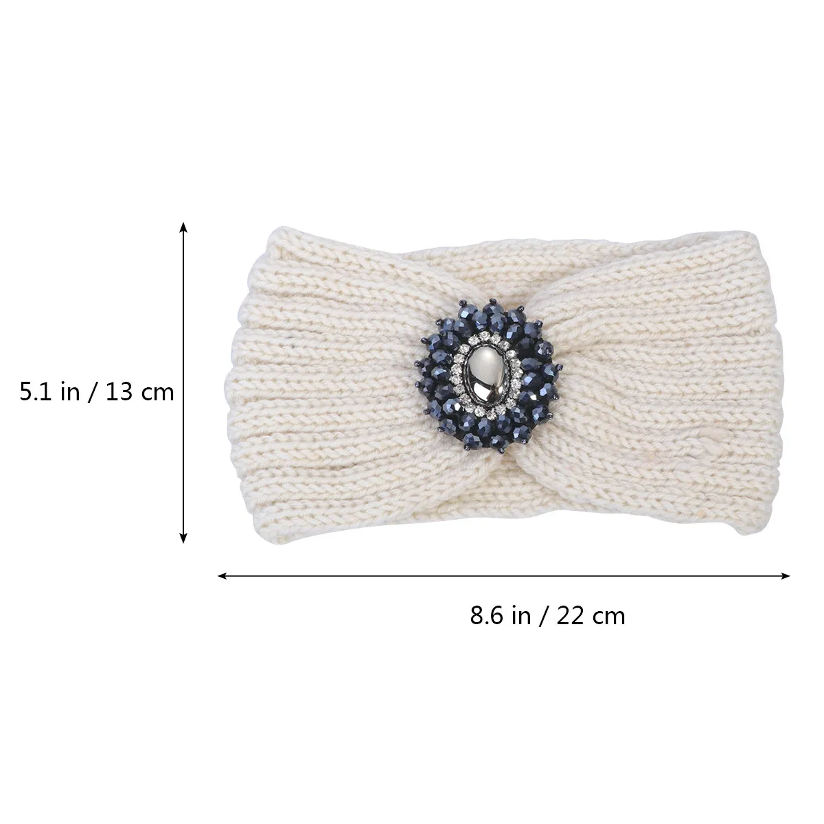 Warm Knitted Hair Band for Winter Crocheted Elastic Soft Headband Adjustable Gorgeous Appearance Hair Accessories